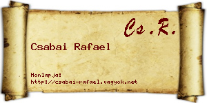 Csabai Rafael névjegykártya